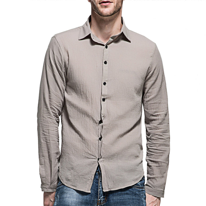 Casual long sleeve shirt for men in linen blend Lune London