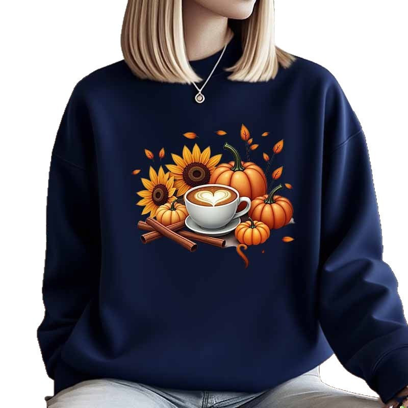 Sweatshirt pour femmes avec motif automnal et impression spéciale Chic & Stil