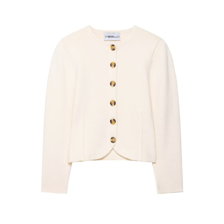 Ladies elegant short jacket with golden buttons Lune London