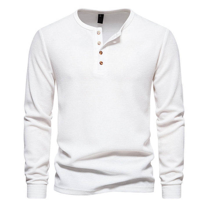 Men's long sleeve shirt with button placket and structured design Lune London