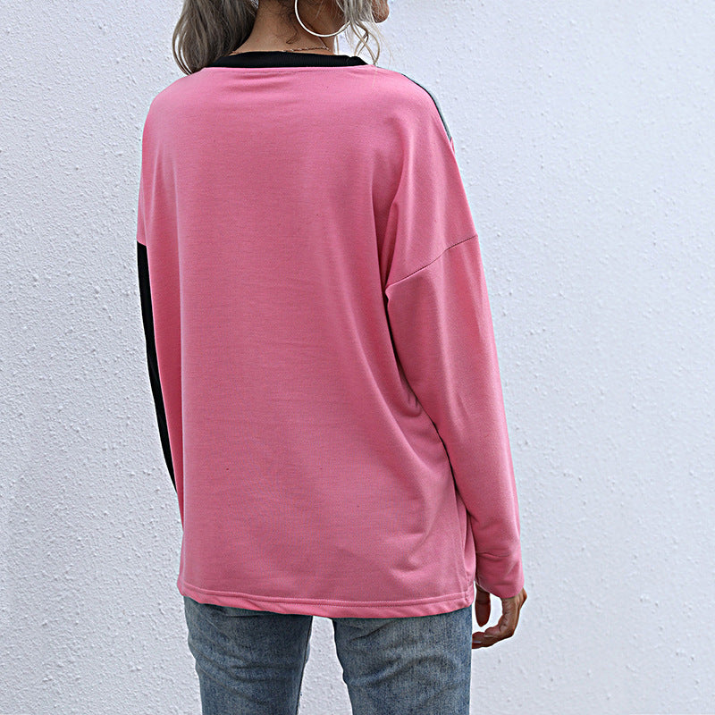 Sweat à capuche féminin à la mode avec des blocs de couleur contrastés Chic & Stil