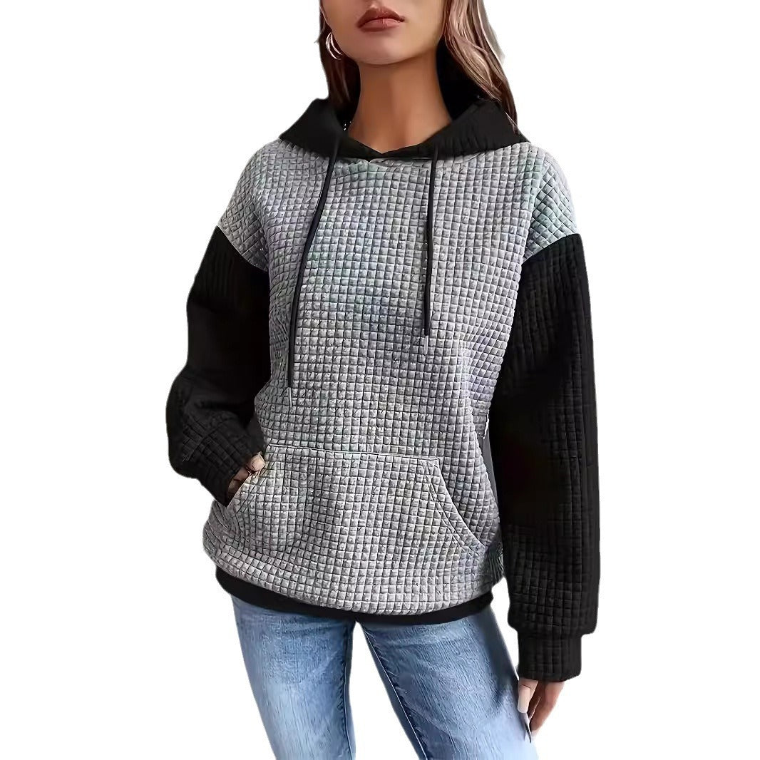 Women's sweatshirt with textured fabric and relaxed fit Lune London