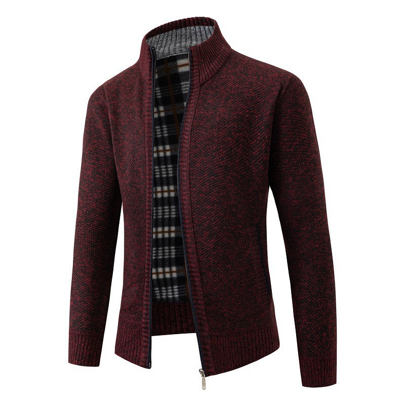 Fashion knit jacket for men with an innovative structure and a warm lining Lune London