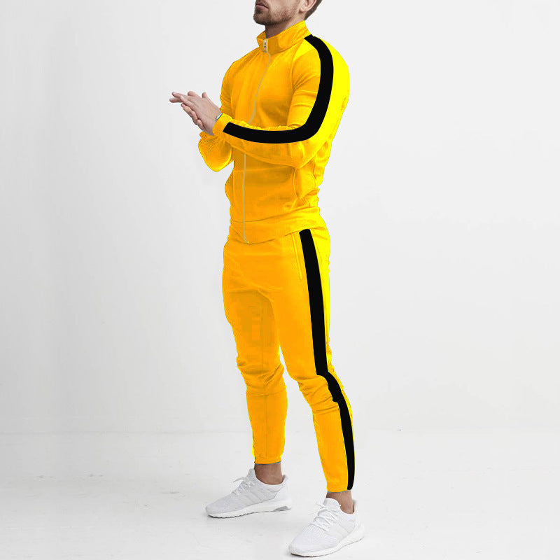 Men's sports set with zipper and contrast stripes Lune London
