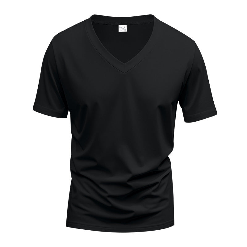 Functional T-shirt for men with V-neck in breathable material Lune London