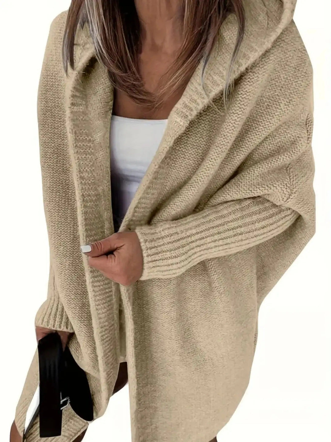 Lune London | Women Cozy Cardigan with Hood and Loose-Fitting Design