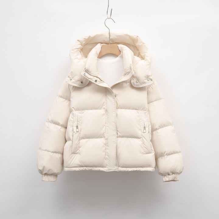 Women's puffer jacket with removable hood and oversized fit Lune London
