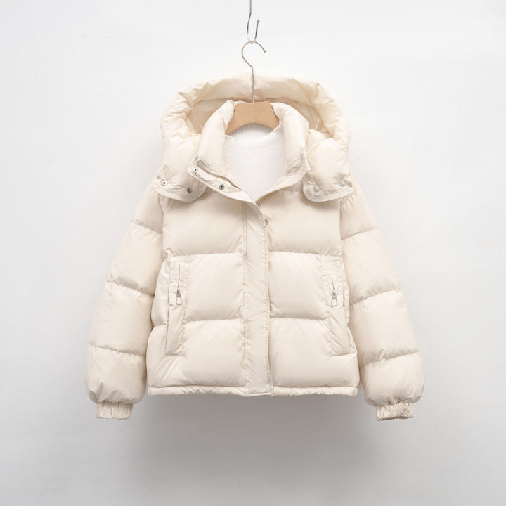 Women's Puffer Jacket with Detachable Hood and Voluminous Fit Lune London
