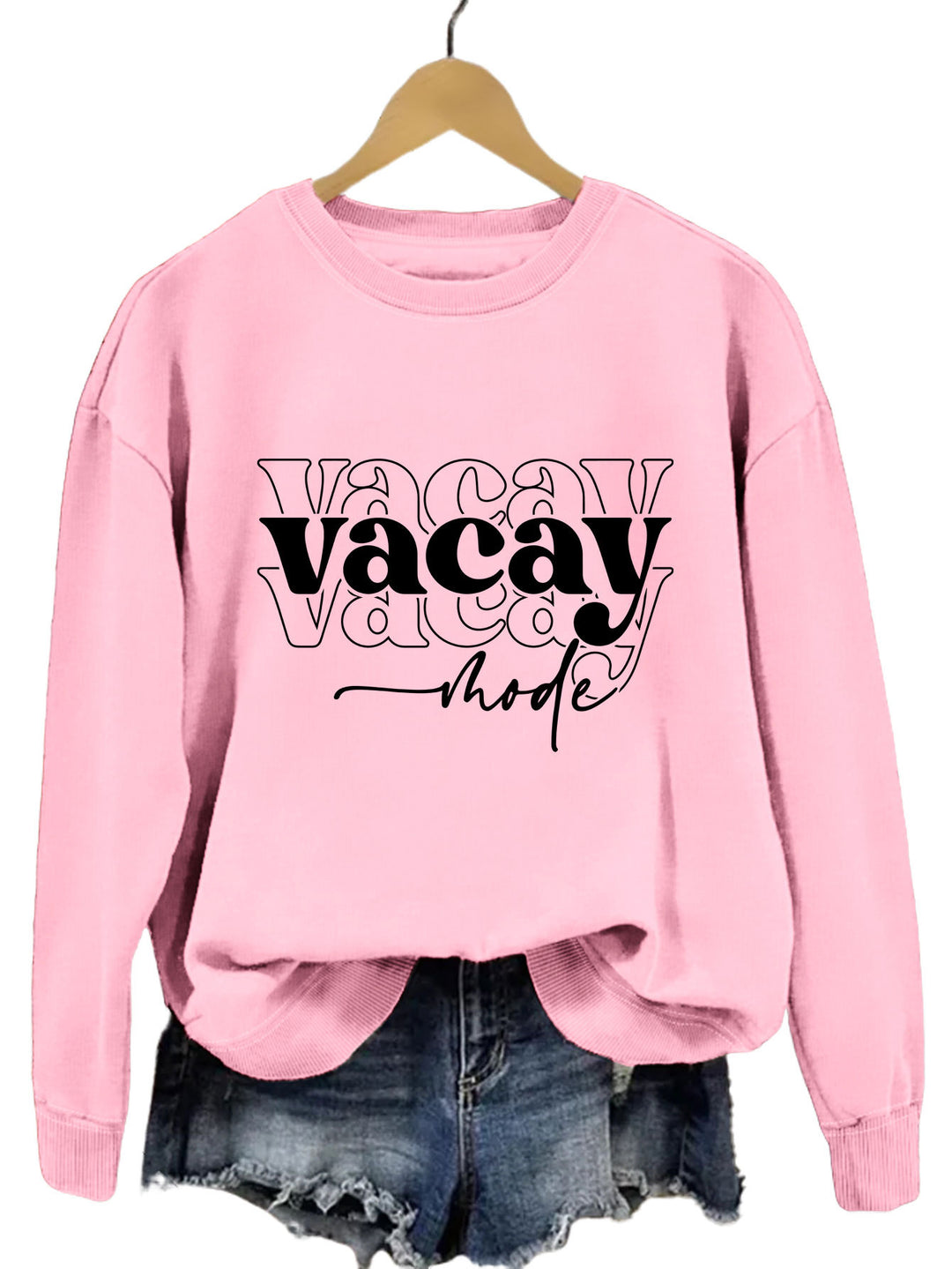 Sweatshirt femme avec lettrage décontracté et coupe décontractée Chic & Stil