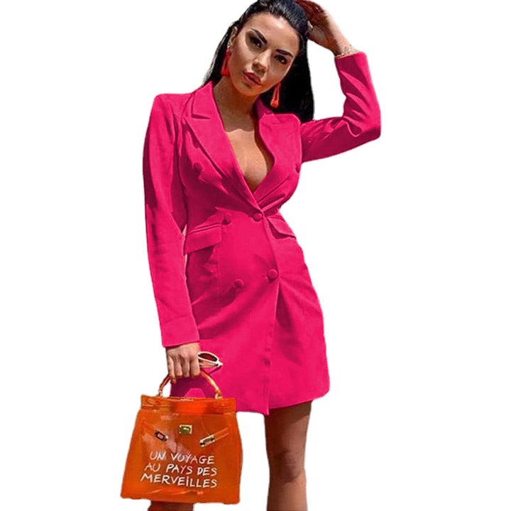 Blazer dress for women with double-breasted buttons and elegant silhouette Lune London