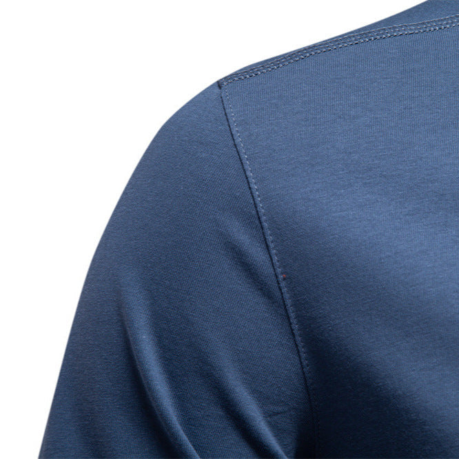 Lune London | Men's Long Sleeve Henley Shirt with Elegant Snap Buttons and Comfortable Fit