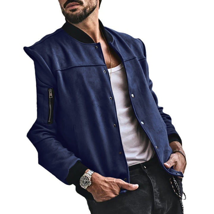 Modern bomber jacket for men in high-quality suede look Lune London