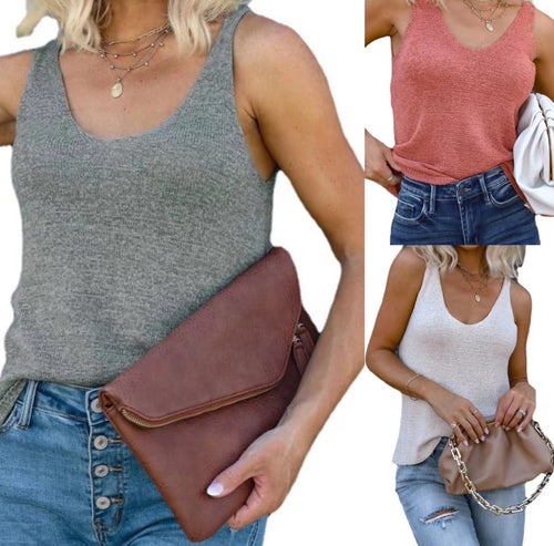 Women Lightweight Knitted Tank Top Lune London