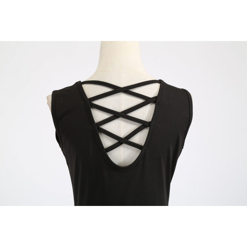Robe swing femme avec design de crâne coloré et ceinture à lien latéral Chic & Stil