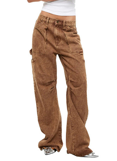 Women's cargo jeans in a casual cut with practical pockets Lune London