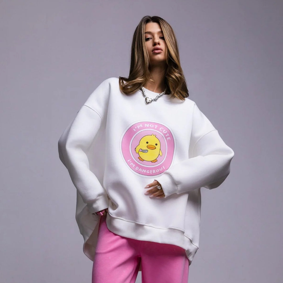 Casual sweatshirt for women with contrasting print Lune London