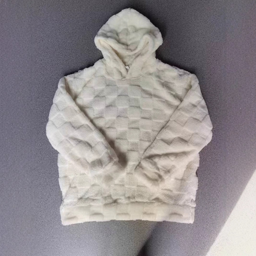 Men's hoodie in comfortable fleece with textured surface Lune London