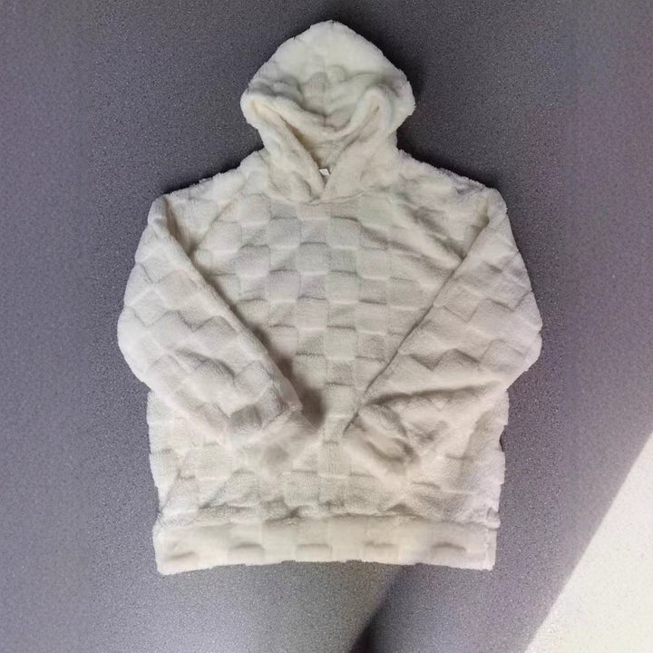Men's hoodie in comfortable fleece with textured surface Lune London