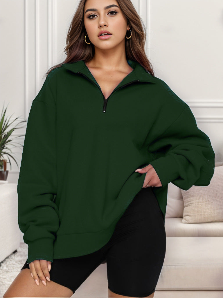 Oversized sweatshirt for women with high collar Lune London