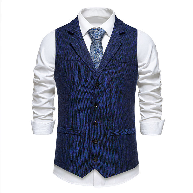 Elegant multipurpose jacket for men in chevron pattern with practical pockets Lune London