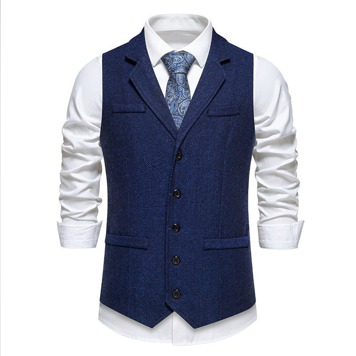 Elegant multipurpose jacket for men in chevron pattern with practical pockets Lune London