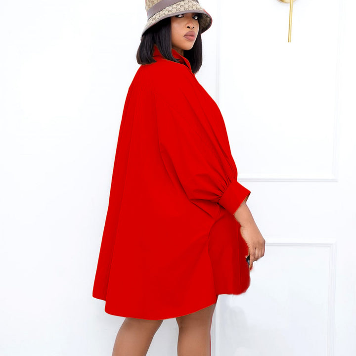 Oversized comfortable blouse shirt for women with balloon sleeves Lune London