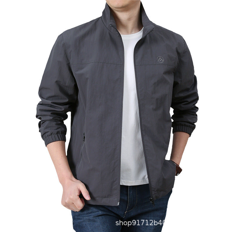 Men's transitional jacket with high collar and elastic cuffs Lune London