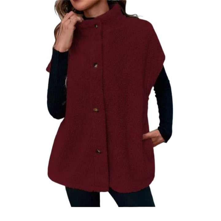 Ladies Cozy Gilet with Moon Button Details London