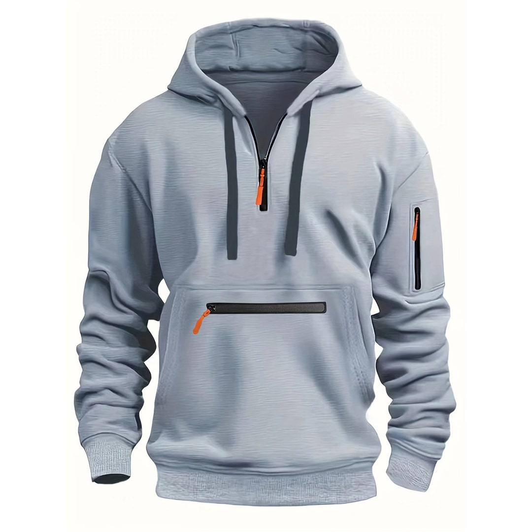 Men's practical zip hoodie with reflective details and multiple pockets Lune London