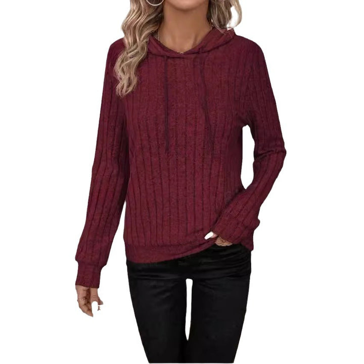 Ladies ribbed design fleece hoodie Lune London