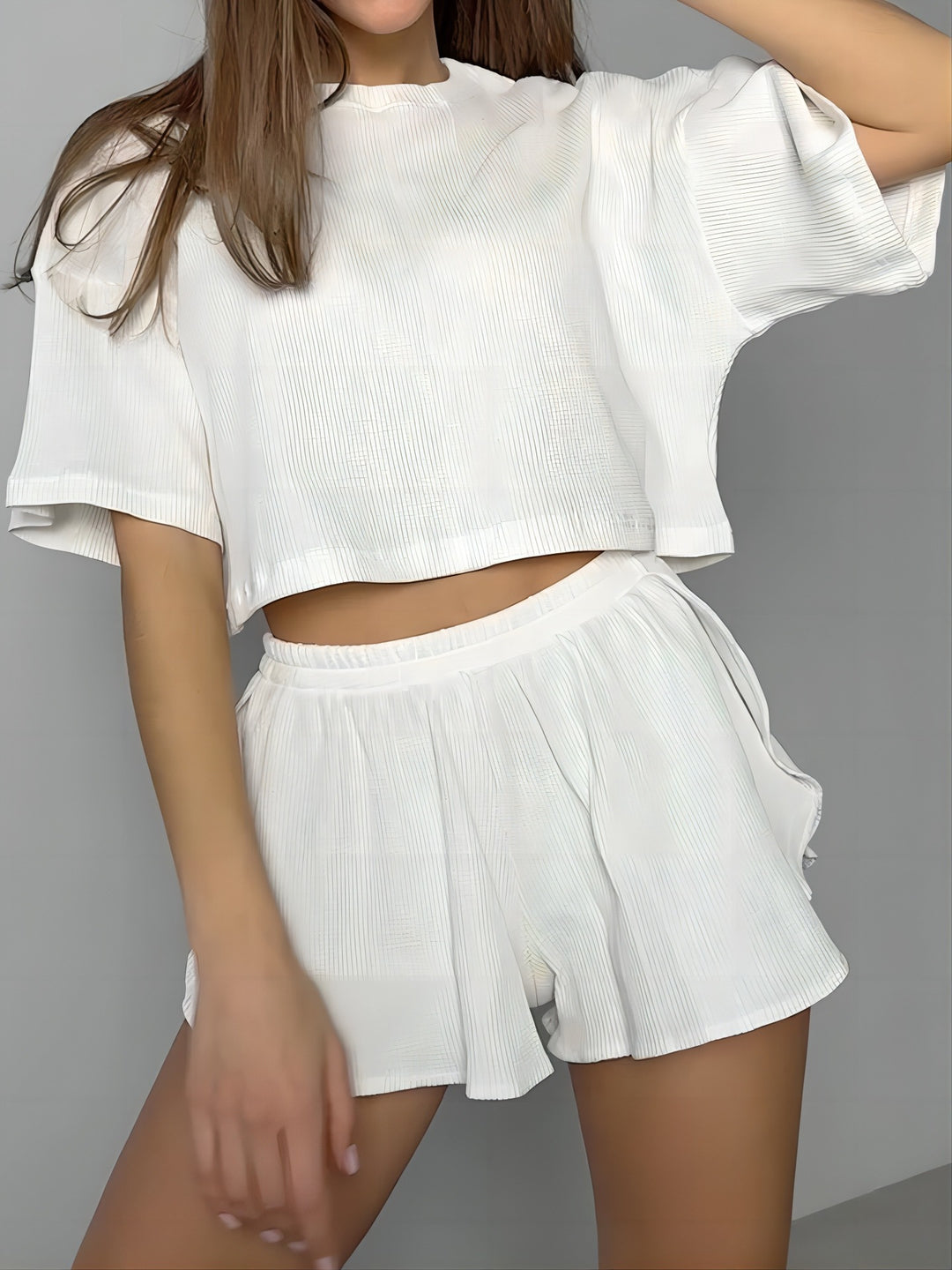 Ladies Soft Pleated Lounge Set Lune London