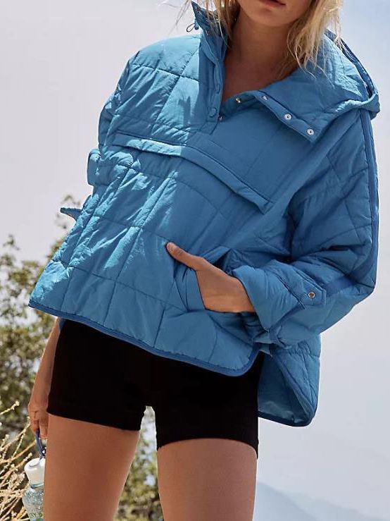 Casual winter jacket for women with quilted design and collar Lune London