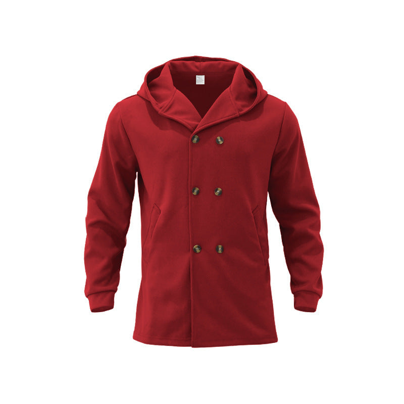 Trendy coat for men with hood and double-breasted Lune London