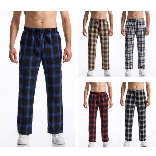Comfortable casual pants for men with plaid pattern Lune London