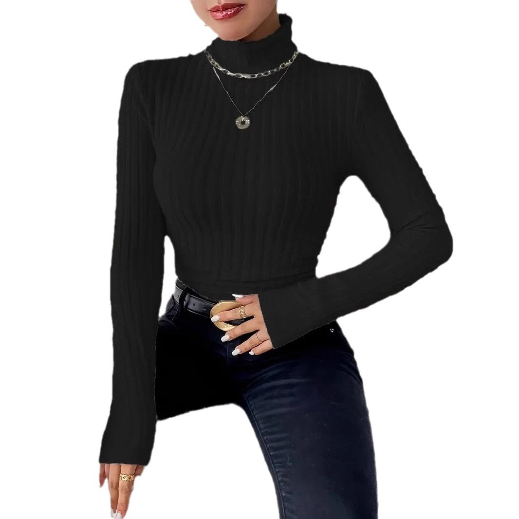 Ladies Elegant and comfortable high neck top Lune London