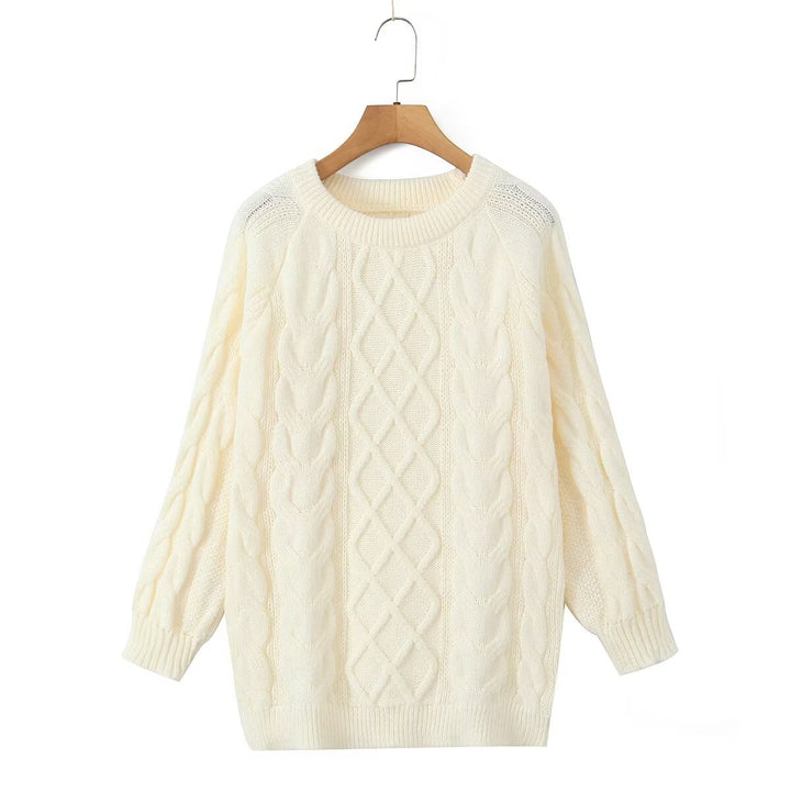 Pull en tricot luxueux pour femmes avec motif en cable Chic & Stil