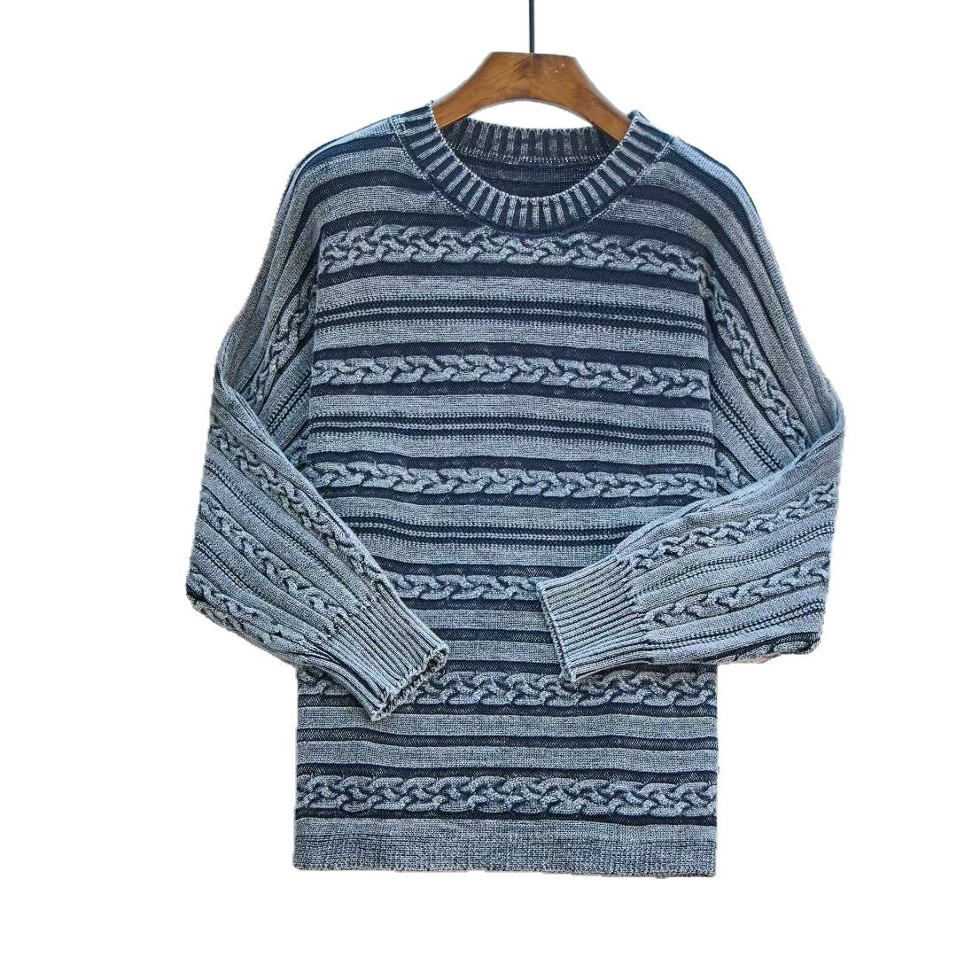 Pull en maille épaisse pour femmes avec un motif en relief à la mode et une coupe décontractée Chic & Stil