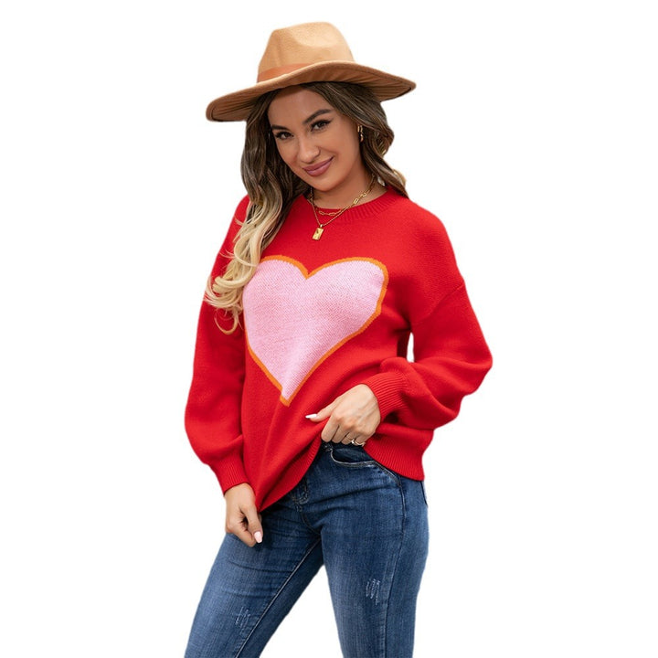Sweat à col rond pour femmes avec design en forme de cœur Chic & Stil