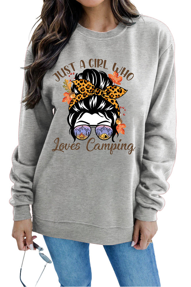 Sweatshirt pour femmes avec motif artistique de camping Chic & Stil