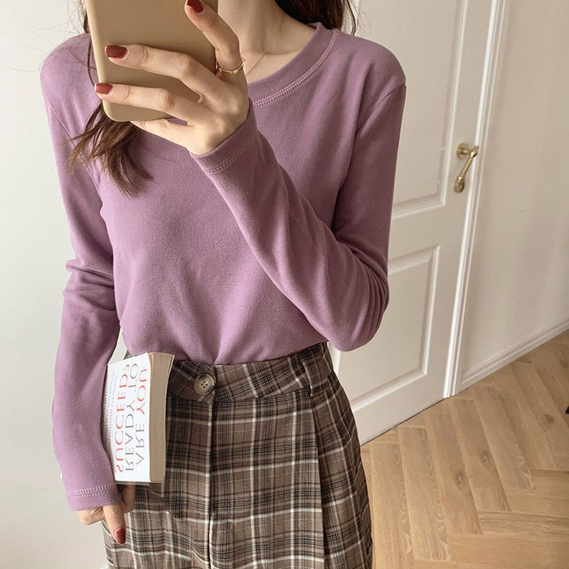 Women's casual long sleeve shirt with fine texture Chic & Stil