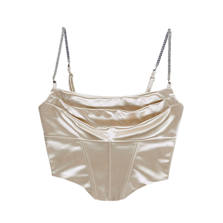 Ladies Elegant Satin Corset Top Lune London