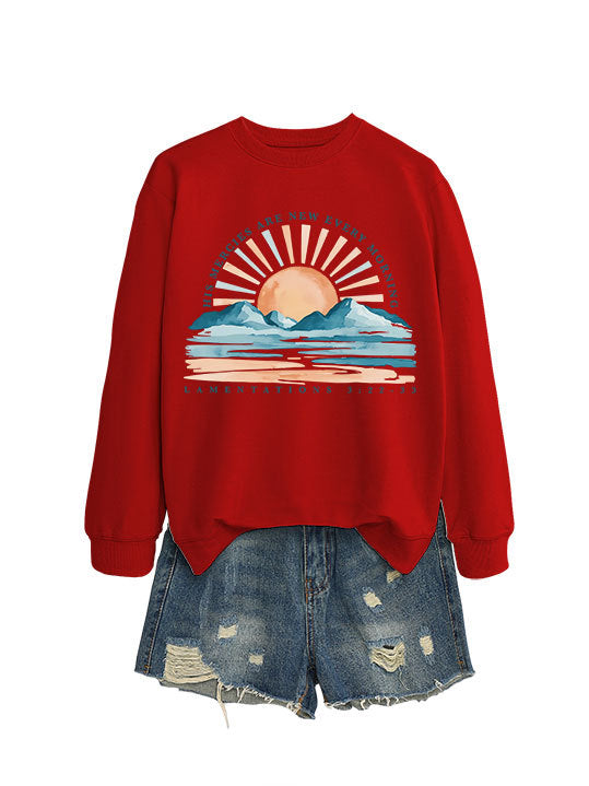 Sweatshirt pour femmes avec design inspirant de lever de soleil et coupe décontractée Chic & Stil