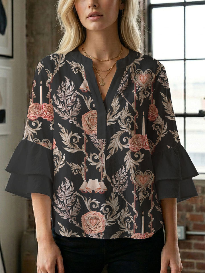 Ladies blouse with beautiful floral design Lune London