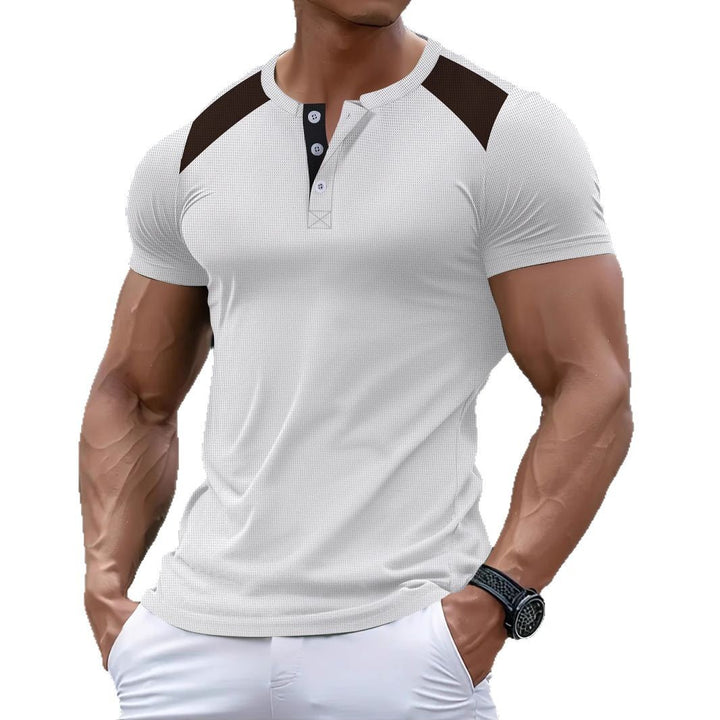 Men's Leisure Henley Shirt with Mesh Details Lune London