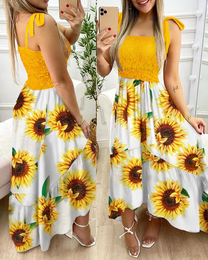 Maxi Floral Dress for Women with Adjustable Straps Lune London