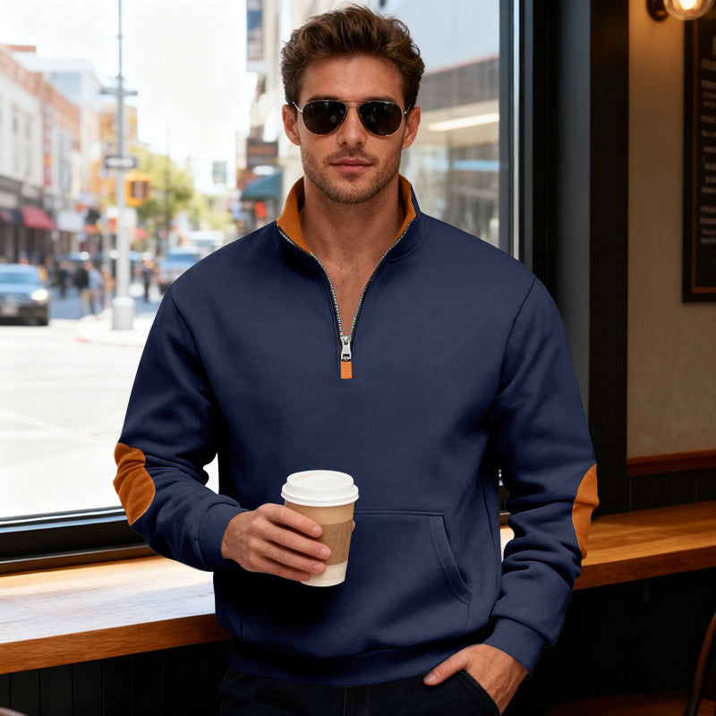 Men's stylish hoodie with zipper and practical pockets Chic and style