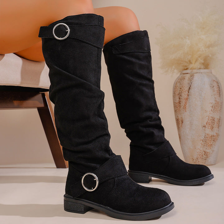 Elegant over-the-knee boots for ladies in soft and elastic material Lune London