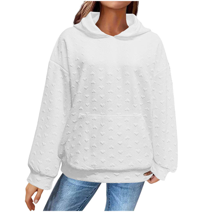Women's hoodie with textured heart pattern Lune London