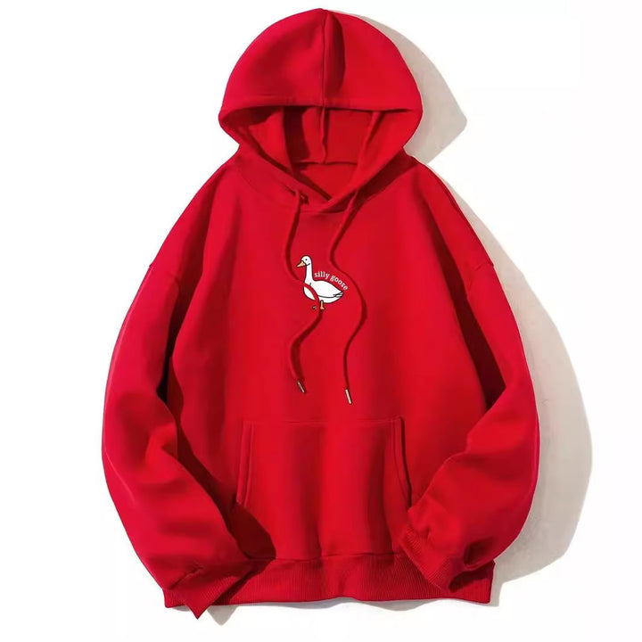 Hoodie pour femmes avec motif de oie créatif et intérieur en molleton doux Chic & Stil