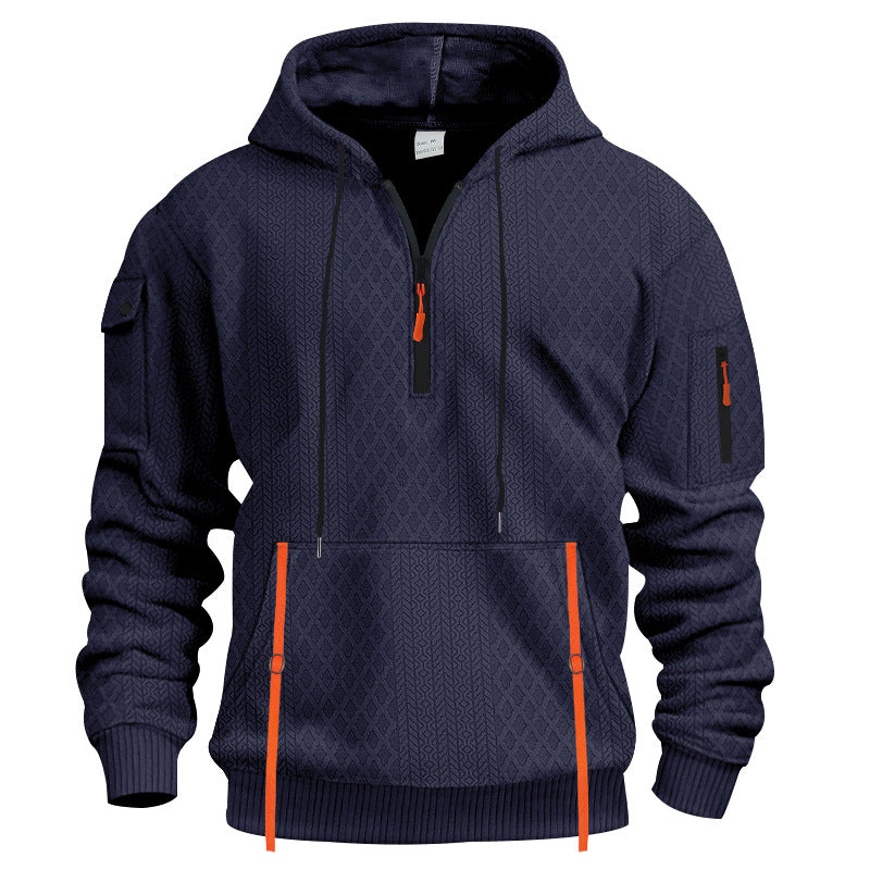 Men's sporty hoodie with innovative structural design Lune London